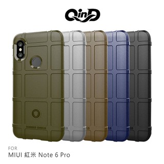 售完不補!強尼拍賣~QinD MIUI 紅米 Note 6 Pro 戰術護盾保護套 背殼 軟殼 TPU套 手機殼 保護殼