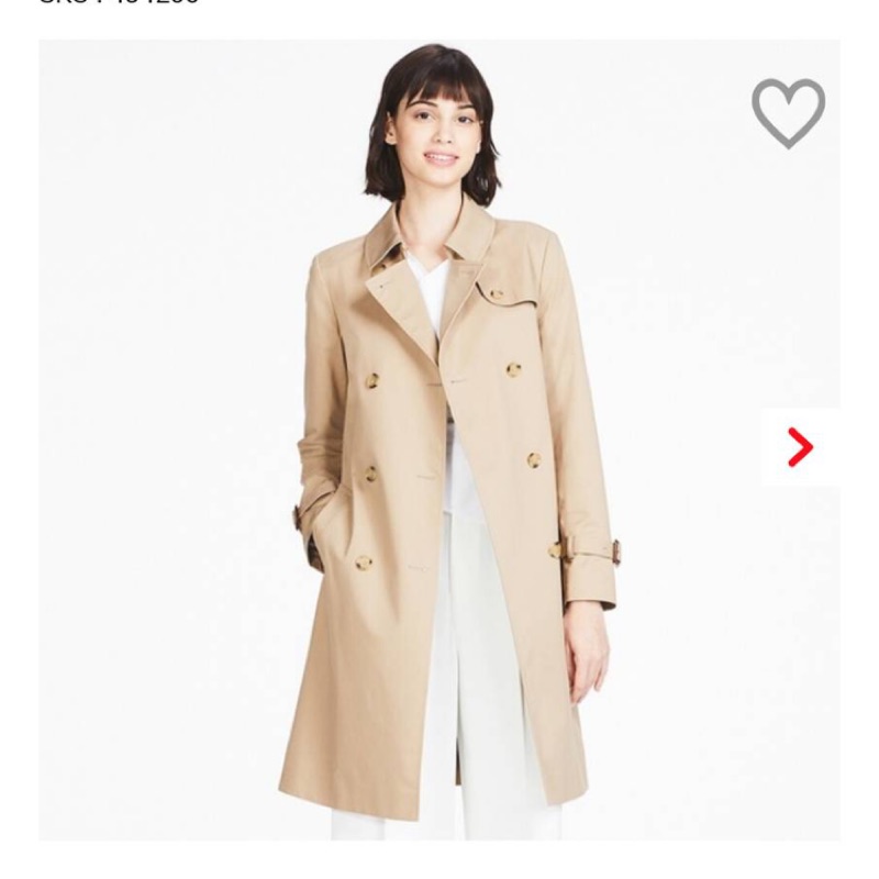 Uniqlo 女裝 風衣 外套 杏色 卡其色 日本帶回