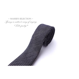 Agnes b. 格紋領帶 領帶 格紋 質感領帶 義大利製 黑色領帶 點點 黑色 黑 agnès b. LX