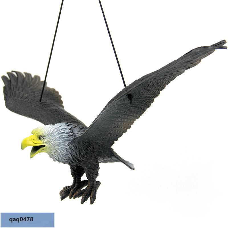 【台灣出貨】仿真老鷹模型軟膠飛鳥猛禽大雕動物玩具兒童認知裝飾道具嚇鳥神器