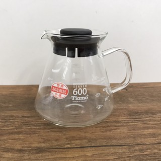 台灣製 Tiamo 耐熱玻璃壺 600cc 玻璃把手 咖啡壼 花茶壼