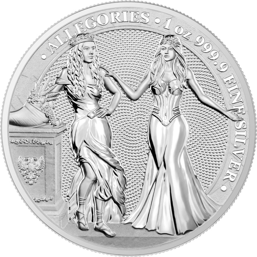 [白銀之手]<現貨>2020德國雙女神3-義大利與德國雙女神1盎司銀幣2350