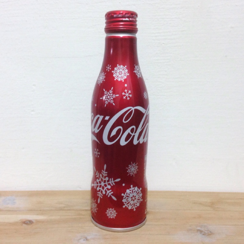 日本可口可樂-聖誕節雪花紀念鋁瓶（滿瓶）