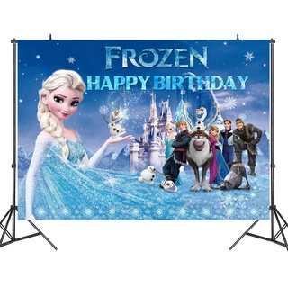 迪士尼冰雪奇緣 2 派對背景支架背景布兒童生日派對牆壁裝飾背景窗簾