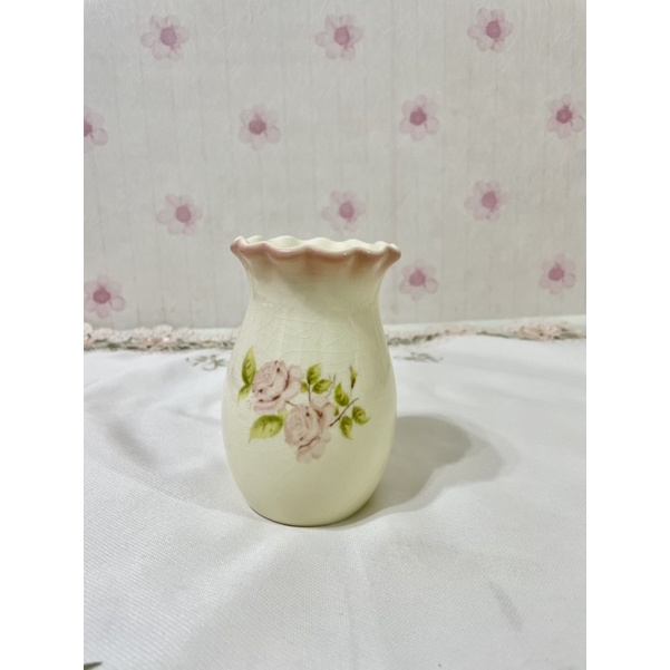 日本 imane 玫瑰陶瓷花瓶