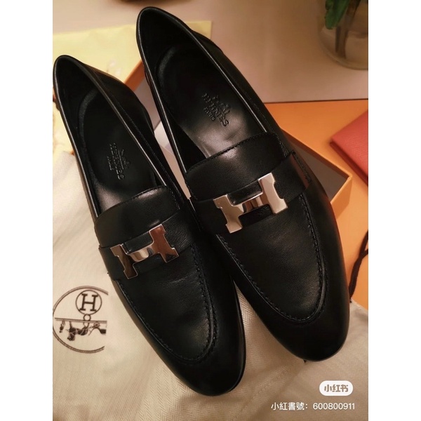 台灣現貨🇺🇸💰36800 愛馬仕Hermes 樂福鞋金釦尺寸37.5 | 蝦皮購物