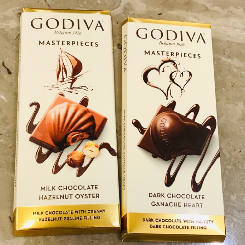 ❤️代購❤️ Godiva 巧克力 焦糖牛奶巧克力 巧克力醬黑巧克力 巧克力磚 榛果牛奶巧克力磚 黑巧克力磚