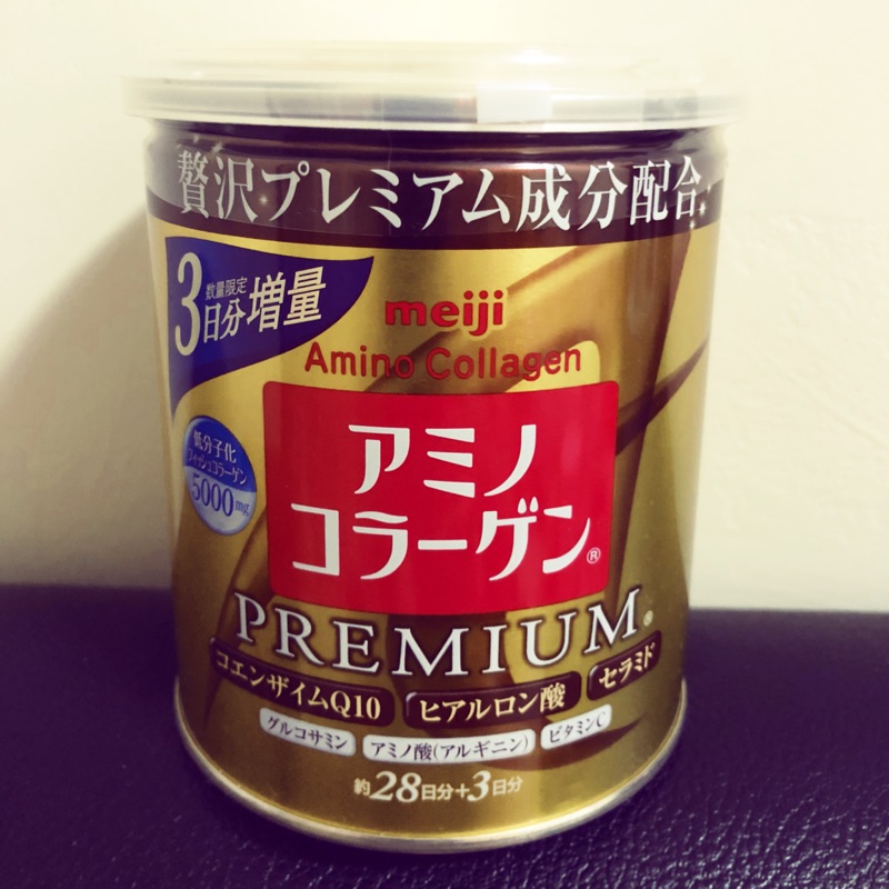 日本明治 Meiji Premium 黃金膠原蛋白粉金色奢華版增量美顏膠原蛋白粉罐裝31日