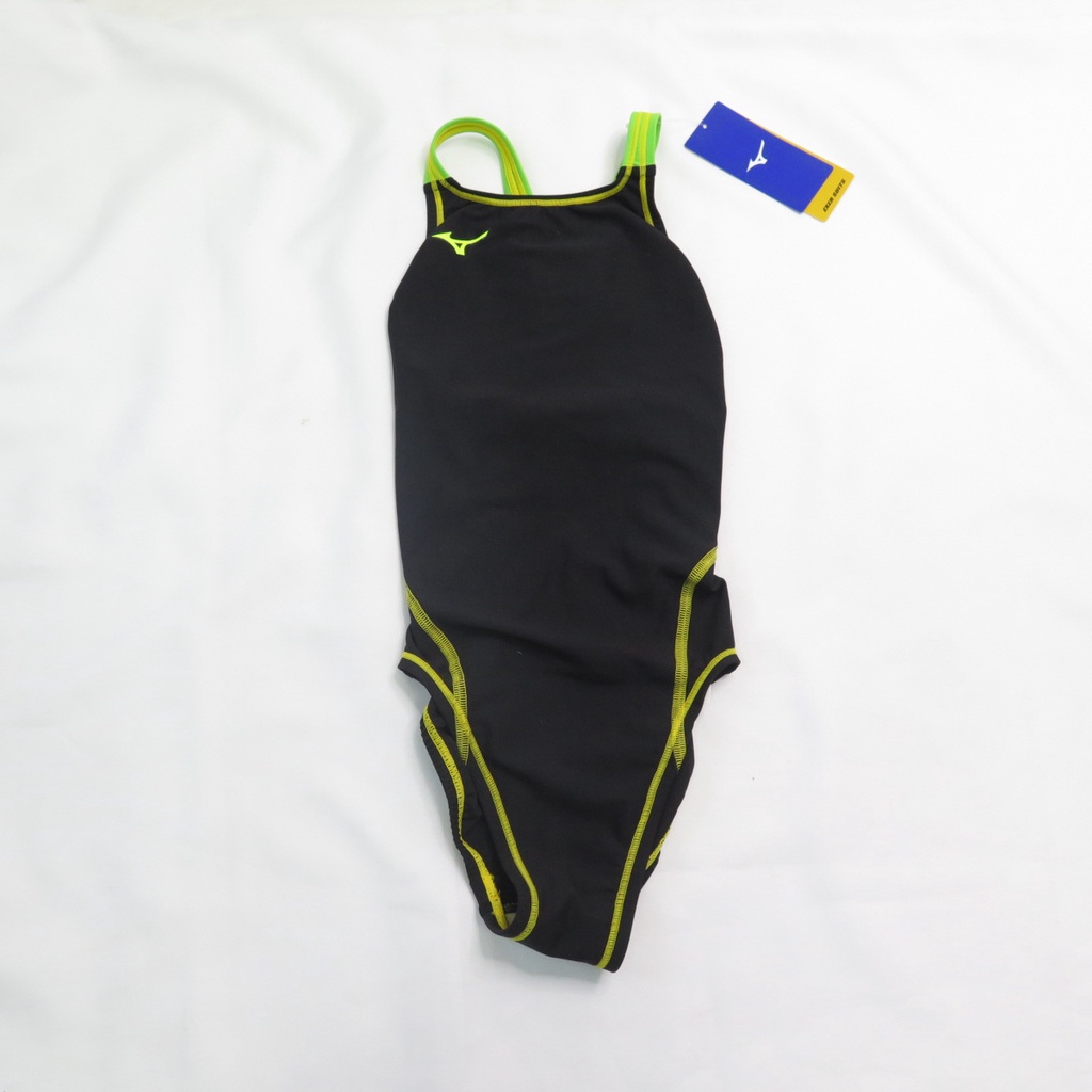 MIZUNO SWIM EXER SUITS 女童泳衣 連身式 N2MA846073 黑x黃綠【iSport商城】