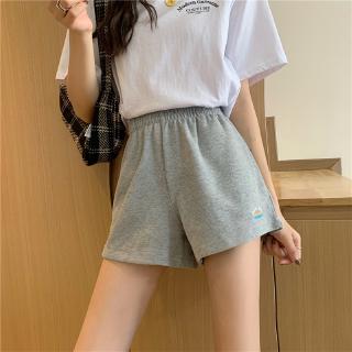 蔓莎💞2025黑色 棉質運動闊腿短褲女裝夏季薄款高腰寬松新款休閑顯瘦百搭褲子