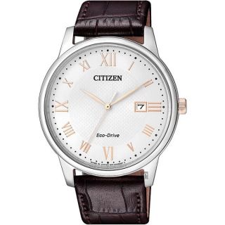 【私藏現貨】CITIZEN星辰錶 光動能羅馬腕錶-白x咖啡/40mm(BM6974-19A)$10500