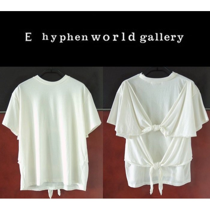 日本品牌 E Hyphen World Gallery Peace 香草白後雙綁帶美衣 直購價299 9 17 蝦皮購物