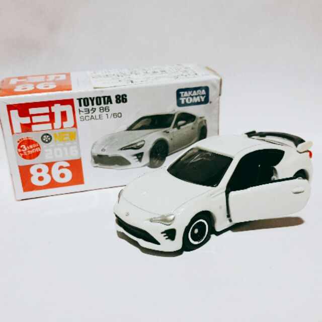 Tomica 多美合金車新車貼 NO.86 TOYOTA 豐田 86白色 跑車 超跑 敞篷車 雙門跑車 藤原拓海