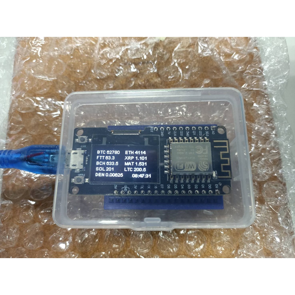 數字貨幣價格顯示器 nodeMcu ESP8266 0.96" OLED