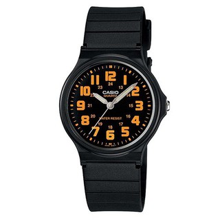 【CASIO】超薄經典指針錶-黑X橘(MQ-71-4B)正版宏崑公司貨
