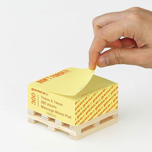 ⎪初覺工作室⎪日本penco 幽默可愛小棧板 設計 便條紙磚