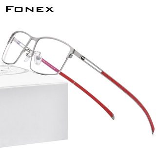 Image of thu nhỏ Fonex 鈦合金眼鏡架男士 2021 新款超輕方形光學鏡架韓國無螺絲眼鏡 #0
