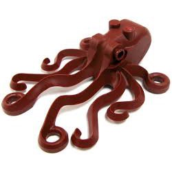 樂高 Lego 暗紅色 章魚 Black 海洋 水族 動物 Dark Red Octopus 6086 BM