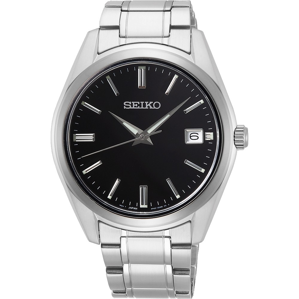 SEIKO 精工 CS 時尚石英手錶-黑x銀39mm(SUR311P1/6N52-00A0D)【ERICA STORE】