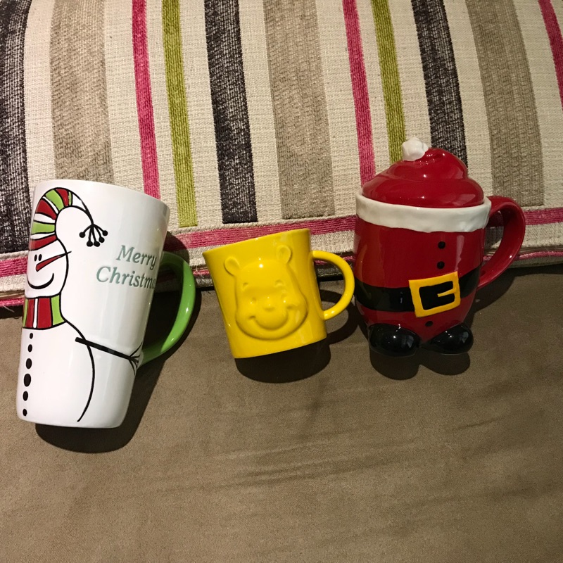聖誕老人 雪人 陶瓷 馬克杯 水杯