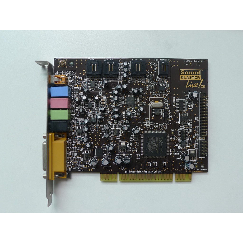 創巨聲霸卡 Sound Blaster Live 5.1 PCI 音效卡 SB0100 EMU10K