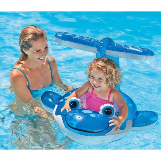 INTEX 兒童藍鯨座騎 兒童水上充氣玩具 游泳泳具 坐騎玩具 游泳圈 游泳座椅 鯨魚