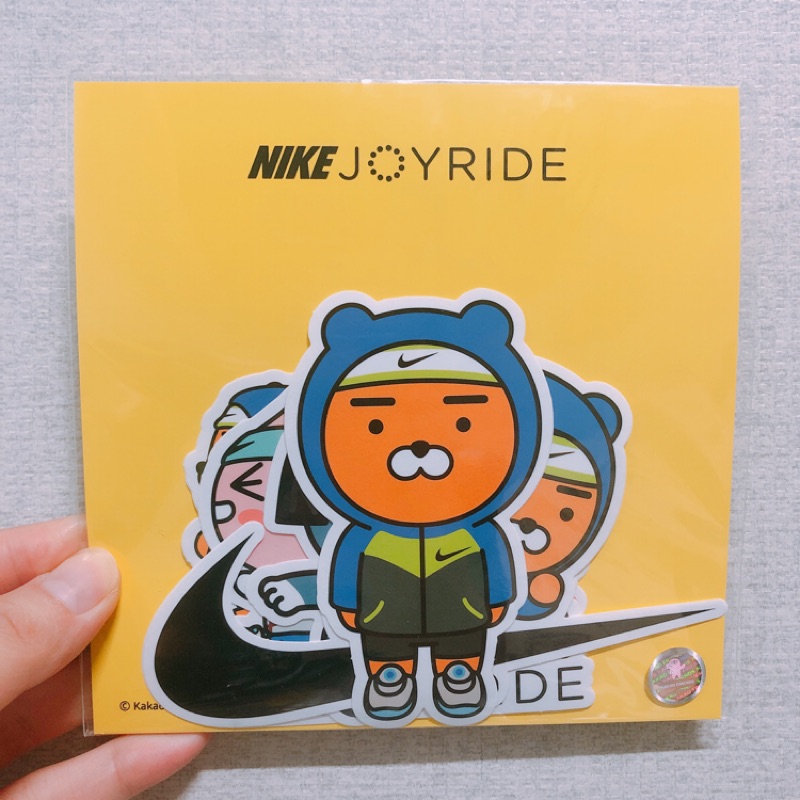 SISA代購-韓國 Kakao Friends X NIKE Joyride PVC 防水貼紙 6入