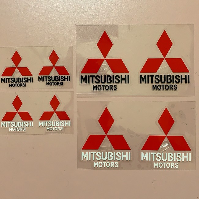 三菱 Mitsubishi Motors 貼紙(2入) 機車 汽車 貼紙 防水貼紙 行李箱貼紙 造型貼紙 彩繪