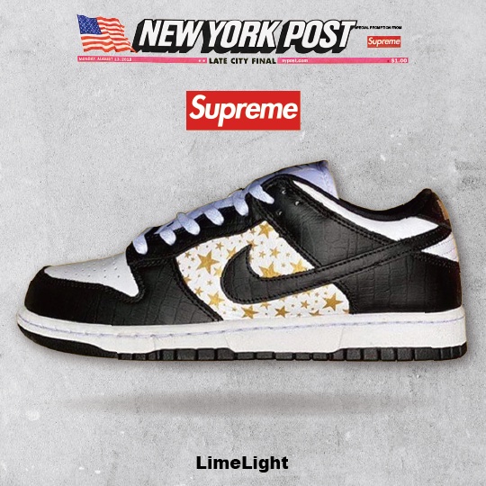 ☆LimeLight☆ SUPREME NIKE SB DUNK LOW 聯名 星星 百搭 熊貓