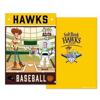 日本製 九州福岡巨蛋 軟銀鷹 SoftBank Hawks 玩具總動員4 toystory4 資料夾 A4 手帕 束口袋