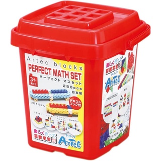(預購)日本 Artec 彩色積木 280pcs 紅色桶 日本製