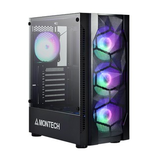 【白米飯有發票】+已含4顆RGB風扇>MONTECH 君主 X1 全景鋼化玻璃 電競 機殼