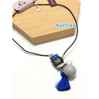 Naffyss✿ 韓國正品GRAIN de BEAUTE簡約獨特魅力水鑽寶石珍珠球球流蘇拼接垂墜項鍊