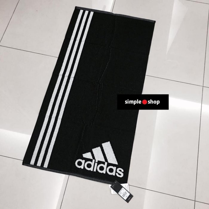 Simple Shop 現貨adidas運動毛巾adidas Logo毛巾adidas毛巾黑白 蝦皮購物