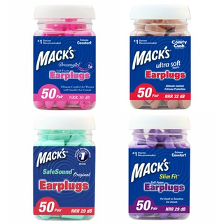 【附發票】美國 Mack's 泡棉耳塞 50副裝 防噪音 飛行 游泳 適用 20827