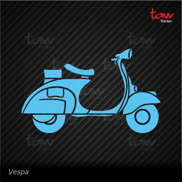 Vespa剪影切割貼紙玻璃貼紙汽車摩托車頭盔piaggio黑色