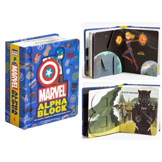 現貨+預購-英文原版Marvel Alphablock漫威電影主題 字母書從A到Z 兒童趣味識字紙板書