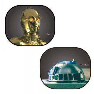 車之嚴選 cars go 汽車用品【SW-3】NAPOLEX STAR WARS 星際大戰 機器人 側窗遮陽板 小圓弧