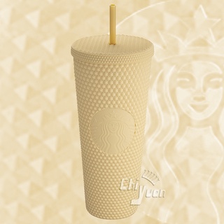 Starbucks 臺灣星巴克 2021 Bling 黃 米黃 TOGO冷水杯 24oz 隨行杯 榴槤杯 刺刺杯
