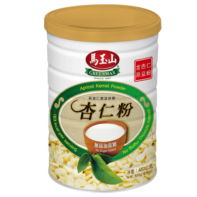 【蝦皮直營特選】GREENMAX馬玉山 杏仁粉無添加蔗糖 450g/罐裝 冷熱沖泡