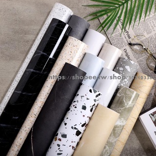 新品免運 單筆訂購滿299出貨 桌布 壁貼 牆面翻新 分租套房 自粘防水防潮 啞光仿大理石貼紙自粘水磨石廚房防油灶臺臺面