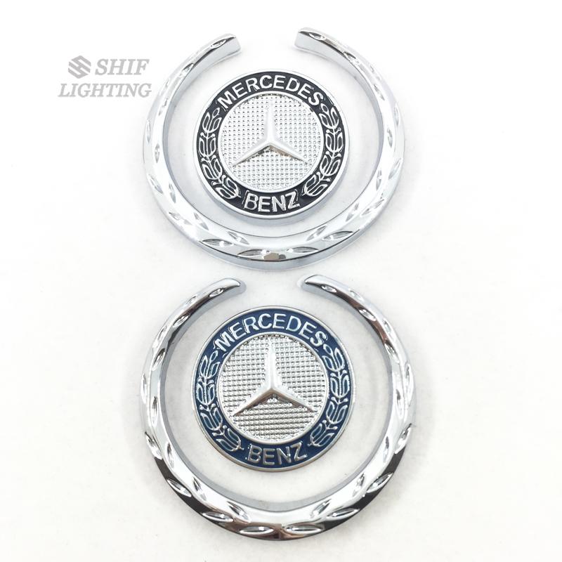 1 x 3D 金屬 黑色/藍色 Mercedes Benz 梅賽德斯賓士 徽標 汽車裝潢 車標 徽章 貼紙 貼花 標貼