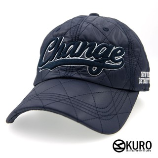 KURO-SHOP韓進口深藍色Change保暖老帽棒球帽布帽