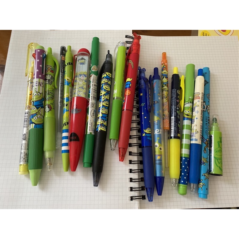 迪士尼 皮克斯 玩具總動員 中性筆 原子筆 Uni Zebra 彩色筆 筆芯 筆殼 螢光筆 藍筆 黑筆 紅筆 擦擦筆