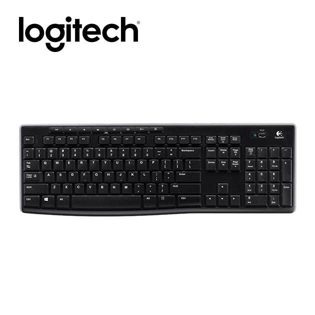 Logitech 羅技 無線鍵盤 K270 2.4GHz 中文版 全黑 無線 有注音 薄膜式 一年保固
