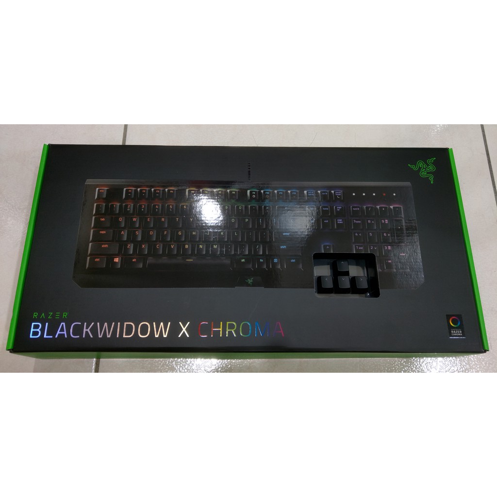 「1111優惠」雷蛇 Razer Blackwidow X Chroma 綠軸 黑寡婦蜘蛛 幻彩版鍵盤