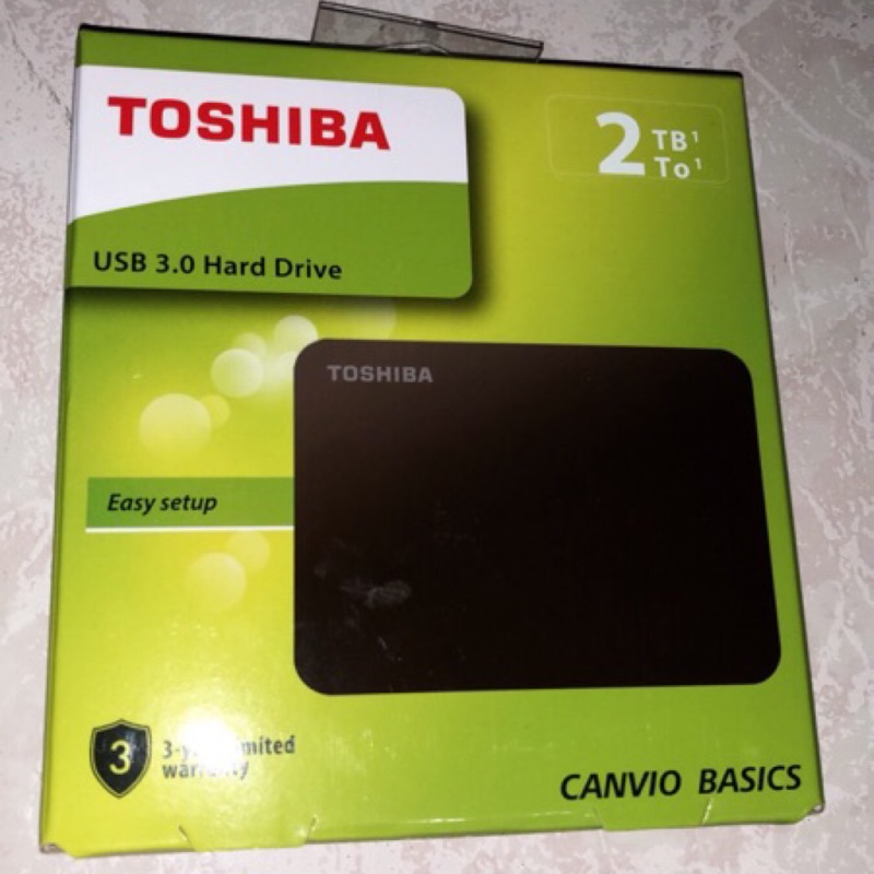 TOSHIBA CANVIO BASICS 2.5吋 全新2TB 外接硬碟 行動硬碟3.0 2018 新款薄型 （黑色）