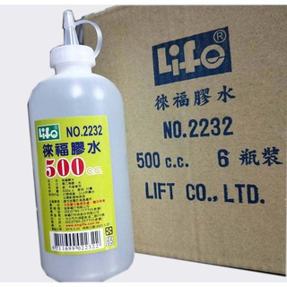 【乖迪文具小舖】//徠福LIFE// 膠水 500cc 補充膠水 透明膠水 史萊姆 NO.2232
