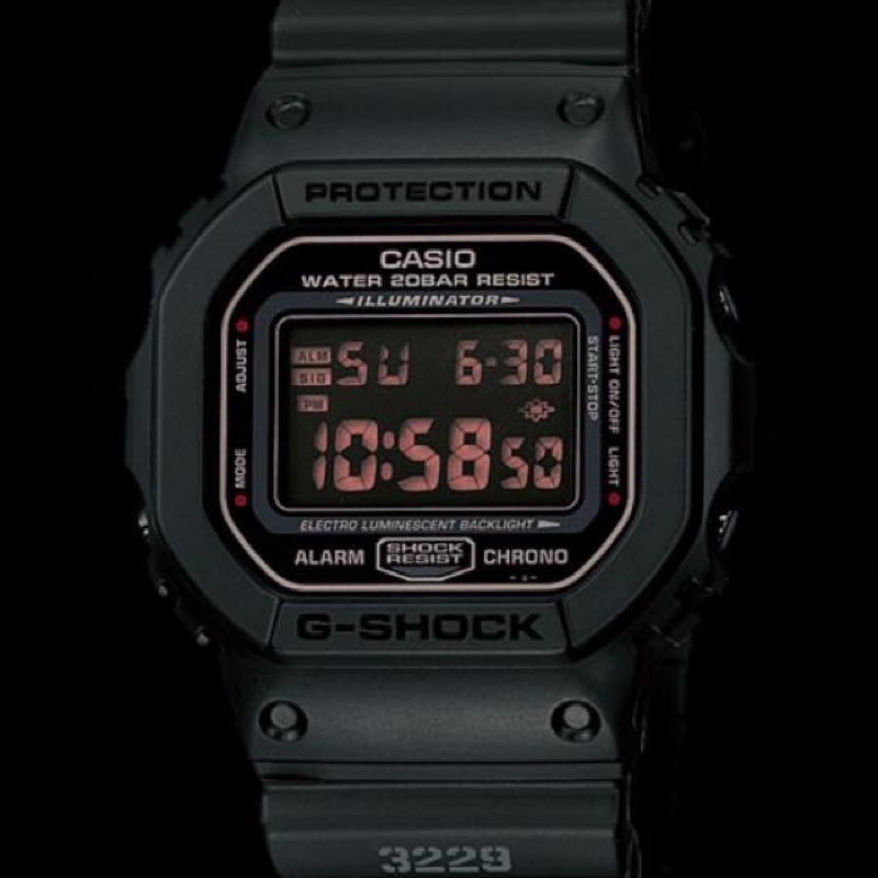 現貨 手錶卡西歐G-SHOCK 赤血方剛之傳神運動數位錶(DW-5600MS-1)-方款 有卡有盒