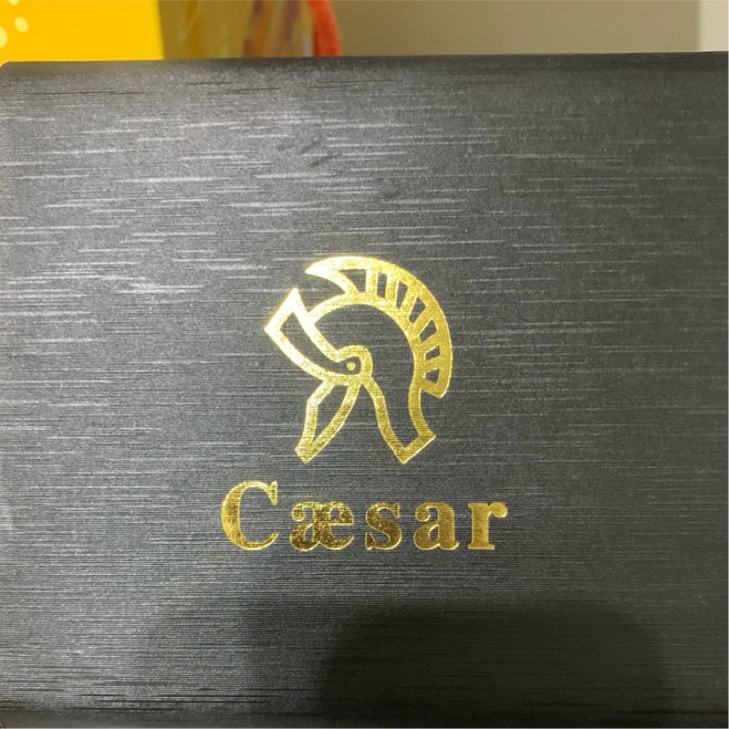 凱撒 Caesar CA-1008 三眼帶日期 皮錶帶款 藍金配色